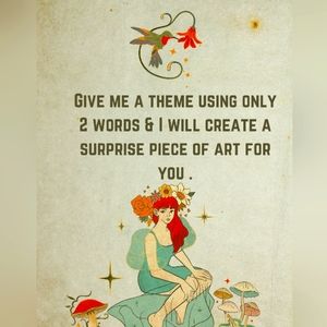 Surprise mystery custom art piece by Whitney Marks .